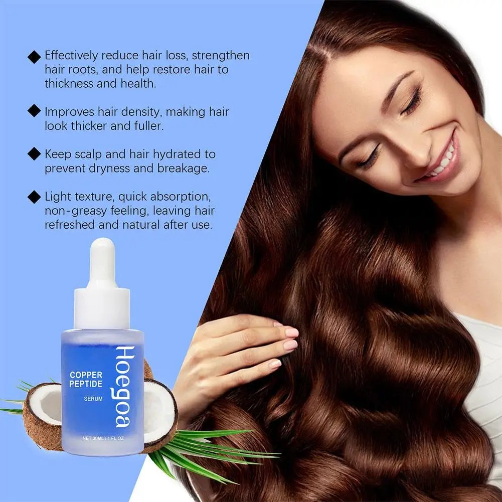 Copper Peptide Hair Density Serum Deep Nourishment And Moist For Damage Hair Treatment,anti-hair Loss Natural Hair Growth Liquid Copper Peptide Hair Density Serum Deep Nourishment And Moist For Damage Hair Treatment,anti-hair Loss Natural Hair Growth Liquid