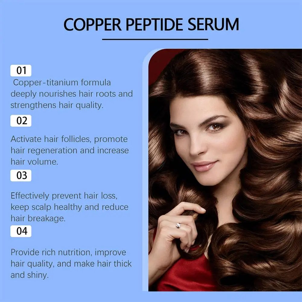 Copper Peptide Hair Density Serum Deep Nourishment And Moist For Damage Hair Treatment,anti-hair Loss Natural Hair Growth Liquid Copper Peptide Hair Density Serum Deep Nourishment And Moist For Damage Hair Treatment,anti-hair Loss Natural Hair Growth Liquid
