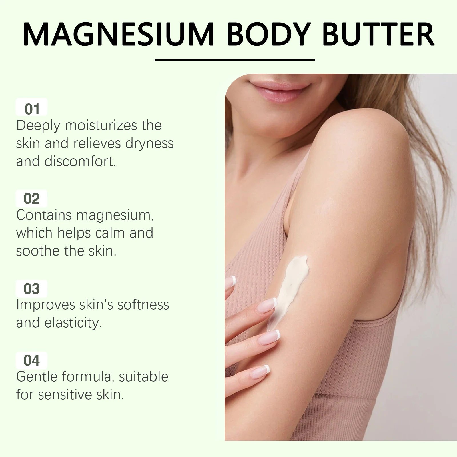 Shea Butter Body Lotion Moisturizing Magnesium Body Butter Nourishing Skin Soft Smooth Soothes Muscles Body Skincare Cream Shea Butter Body Lotion Moisturizing Magnesium Body Butter Nourishing Skin Soft Smooth Soothes Muscles Body Skincare Cream
