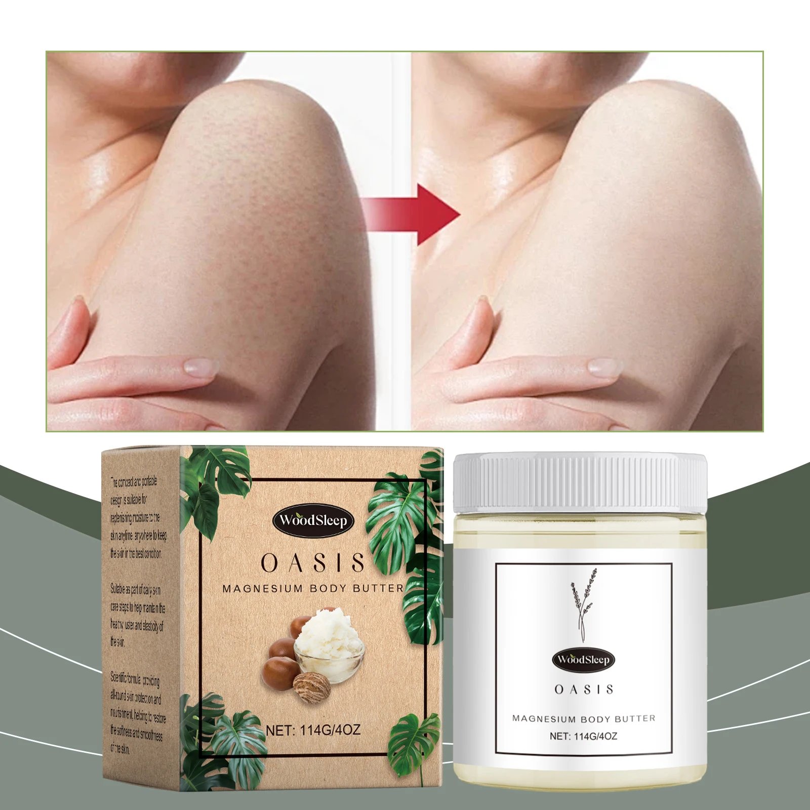 Shea Butter Body Lotion Moisturizing Magnesium Body Butter Nourishing Skin Soft Smooth Soothes Muscles Body Skincare Cream Shea Butter Body Lotion Moisturizing Magnesium Body Butter Nourishing Skin Soft Smooth Soothes Muscles Body Skincare Cream