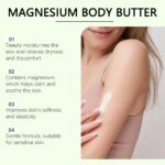 Shea Butter Body Lotion Moisturizing Magnesium Body Butter Nourishing Skin Soft Smooth Soothes Muscles Body Skincare Cream - Image 2