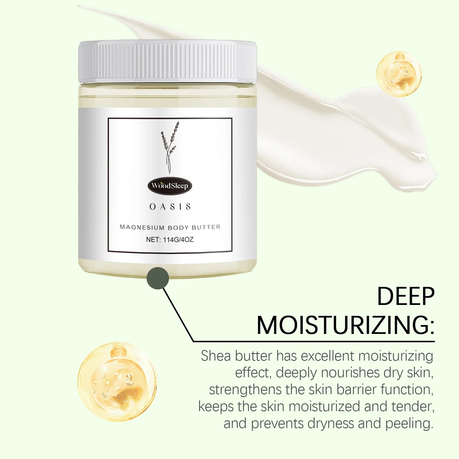 Shea Butter Body Lotion Moisturizing Magnesium Body Butter Nourishing Skin Soft Smooth Soothes Muscles Body Skincare Cream Shea Butter Body Lotion Moisturizing Magnesium Body Butter Nourishing Skin Soft Smooth Soothes Muscles Body Skincare Cream