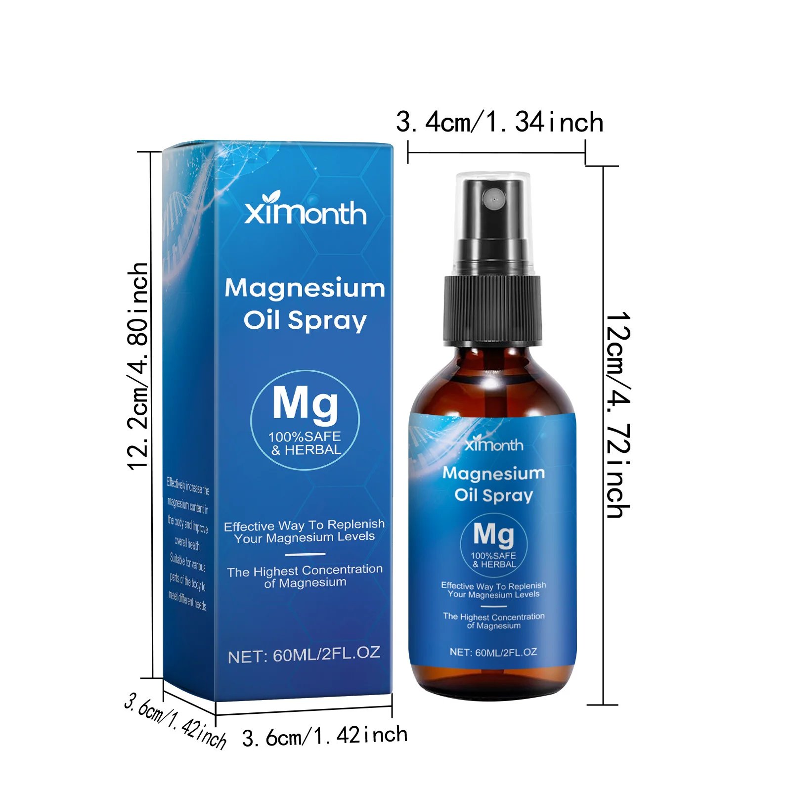 60ml Pure Magnesium Oil Spray Relieve Muscle Soreness Pain Mind Soothing Better Sleep Quality Deep Relaxation Body Health Care 60ml Pure Magnesium Oil Spray Relieve Muscle Soreness Pain Mind Soothing Better Sleep Quality Deep Relaxation Body Health Care