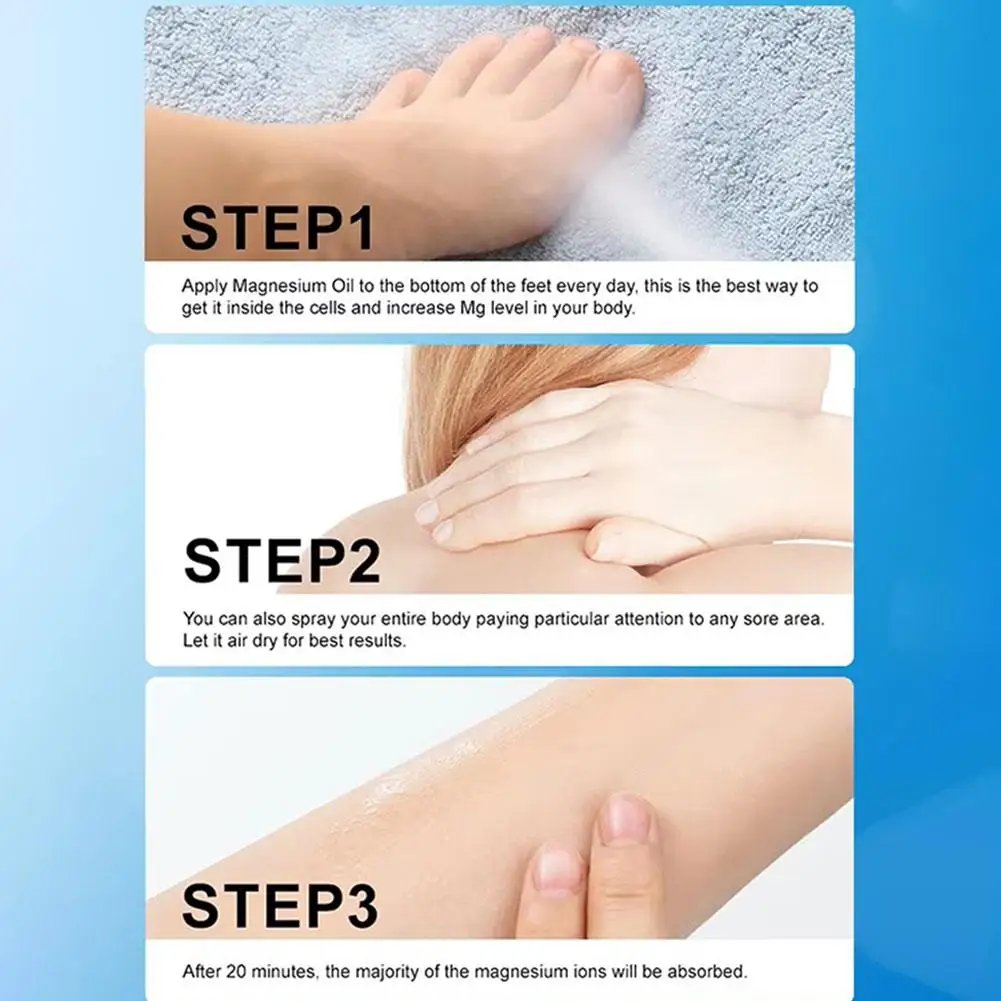 1/2PCS Magnesium Oil Spray for Feet & Sleep, Relief & Relaxation, Smoothes And Softens Skin,Muscle Health Leg & Joint Care 70g