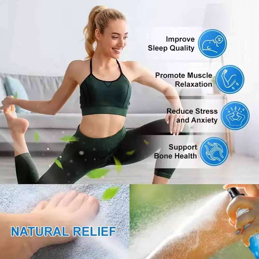 1/2PCS Magnesium Oil Spray for Feet & Sleep, Relief & Relaxation, Smoothes And Softens Skin,Muscle Health Leg & Joint Care 70g