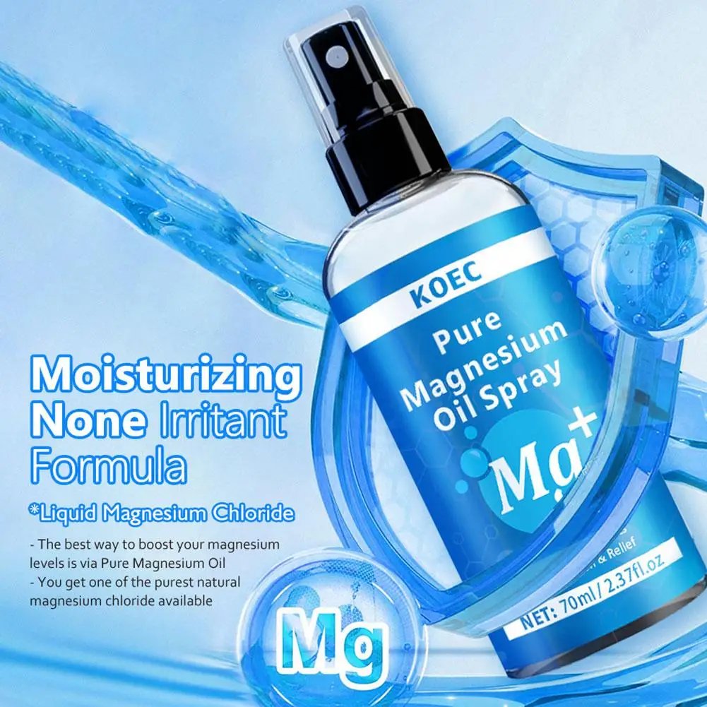 1/2PCS Magnesium Oil Spray for Feet & Sleep, Relief & Relaxation, Smoothes And Softens Skin,Muscle Health Leg & Joint Care 70g