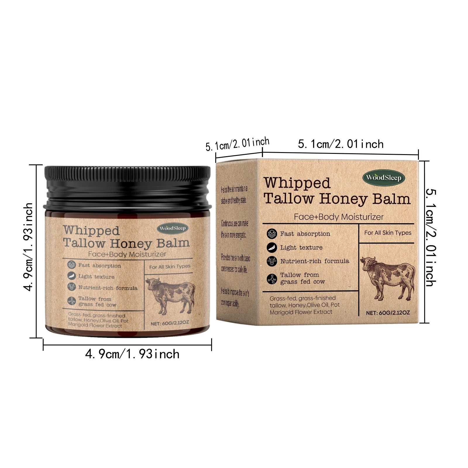 Whipped Beef Tallow Honey Balm Deeply Moisturizer Brightening Fast Absorption Grass Fed Grass Finished Face Cream Body Lotion Whipped Beef Tallow Honey Balm Deeply Moisturizer Brightening Fast Absorption Grass Fed Grass Finished Face Cream Body Lotion