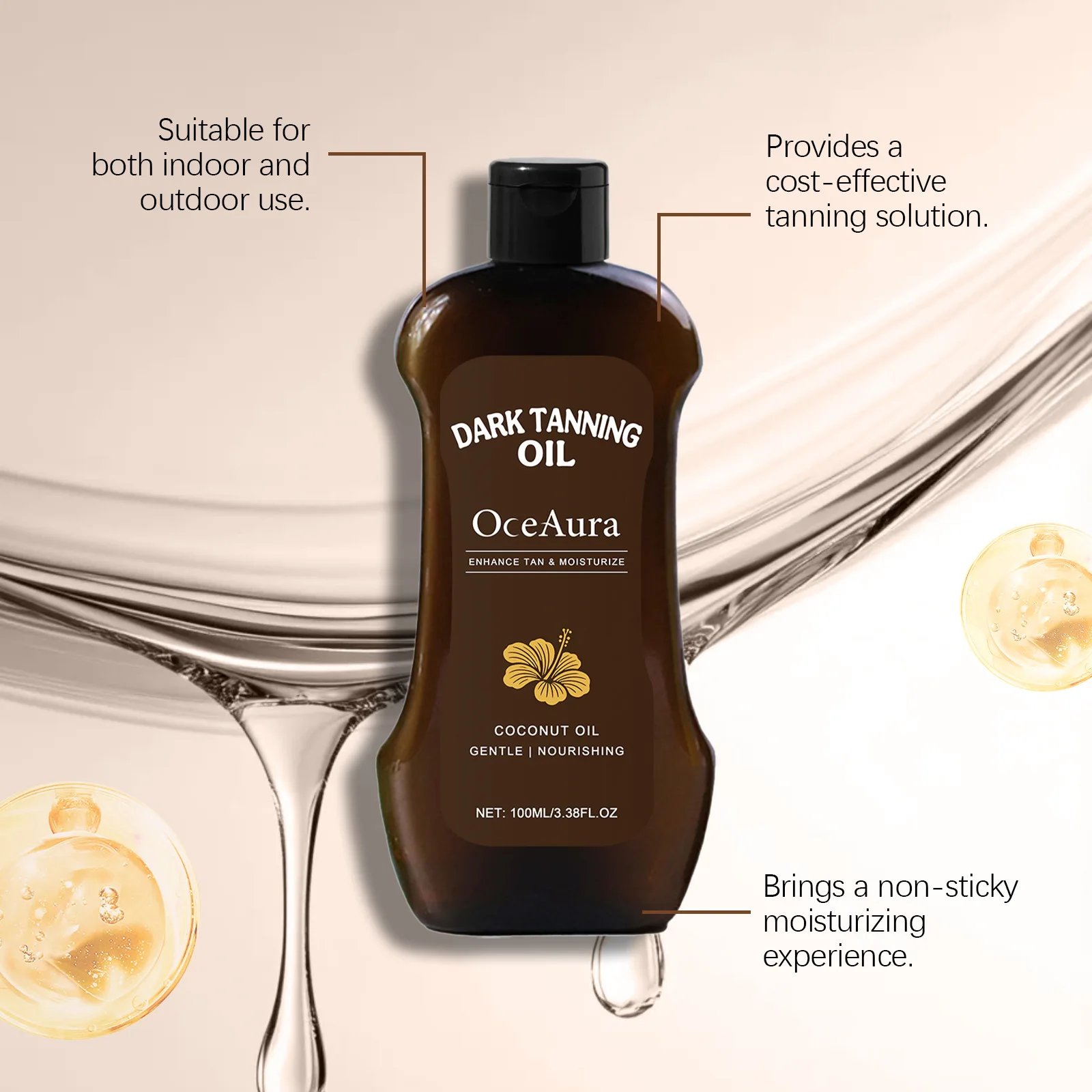 OceAura Tanning Oil Lotion Deep Moisturizing Nourishing Skin Rejuvenating Long Lasting Tan Lightweight Non Greasy Bronzing Oil OceAura Tanning Oil Lotion Deep Moisturizing Nourishing Skin Rejuvenating Long Lasting Tan Lightweight Non Greasy Bronzing Oil
