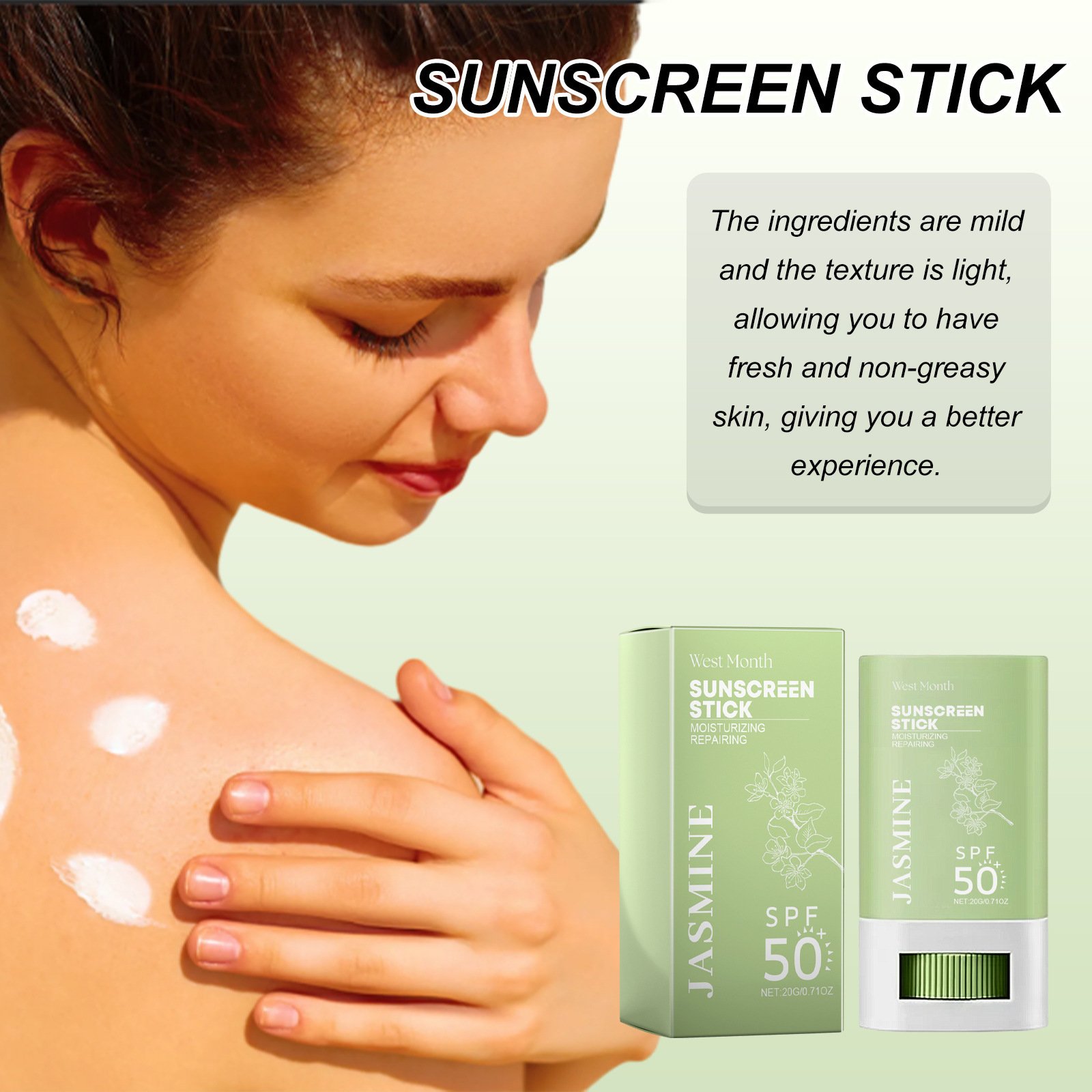 Spf 50+ Sunscreen Stick UV Protective Brightening Waterproof Sweatproof Refreshing Deep Moisturizing Lightweight Sunscreen Stick Spf 50+ Sunscreen Stick UV Protective Brightening Waterproof Sweatproof Refreshing Deep Moisturizing Lightweight Sunscreen Stick