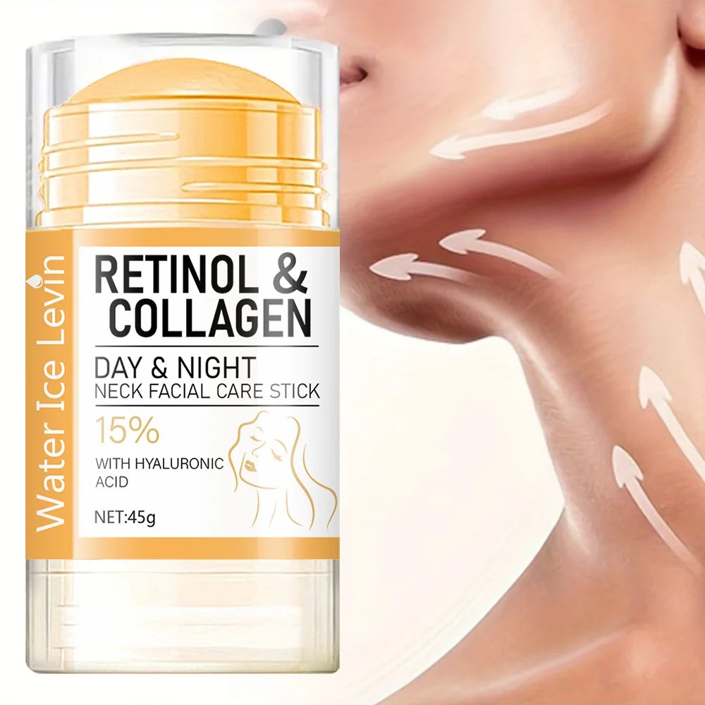 Retinol & Collagen Neck Facial Care Stick with Hyaluronic Acid, Deeply Moisturizes and Firms Skin Day & Night Retinol & Collagen Neck Facial Care Stick with Hyaluronic Acid, Deeply Moisturizes and Firms Skin Day & Night