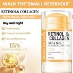 Retinol & Collagen Neck Facial Care Stick with Hyaluronic Acid, Deeply Moisturizes and Firms Skin Day & Night - Image 2