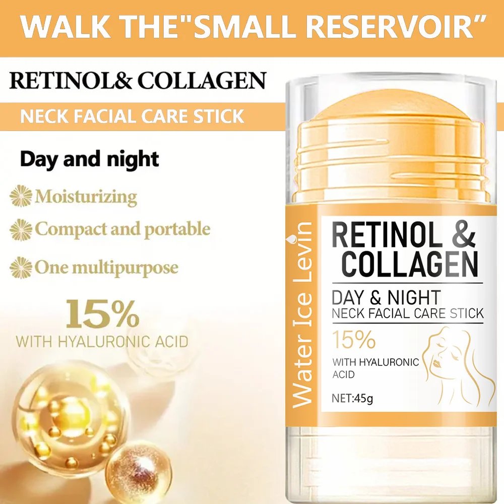 Retinol & Collagen Neck Facial Care Stick with Hyaluronic Acid, Deeply Moisturizes and Firms Skin Day & Night Retinol & Collagen Neck Facial Care Stick with Hyaluronic Acid, Deeply Moisturizes and Firms Skin Day & Night