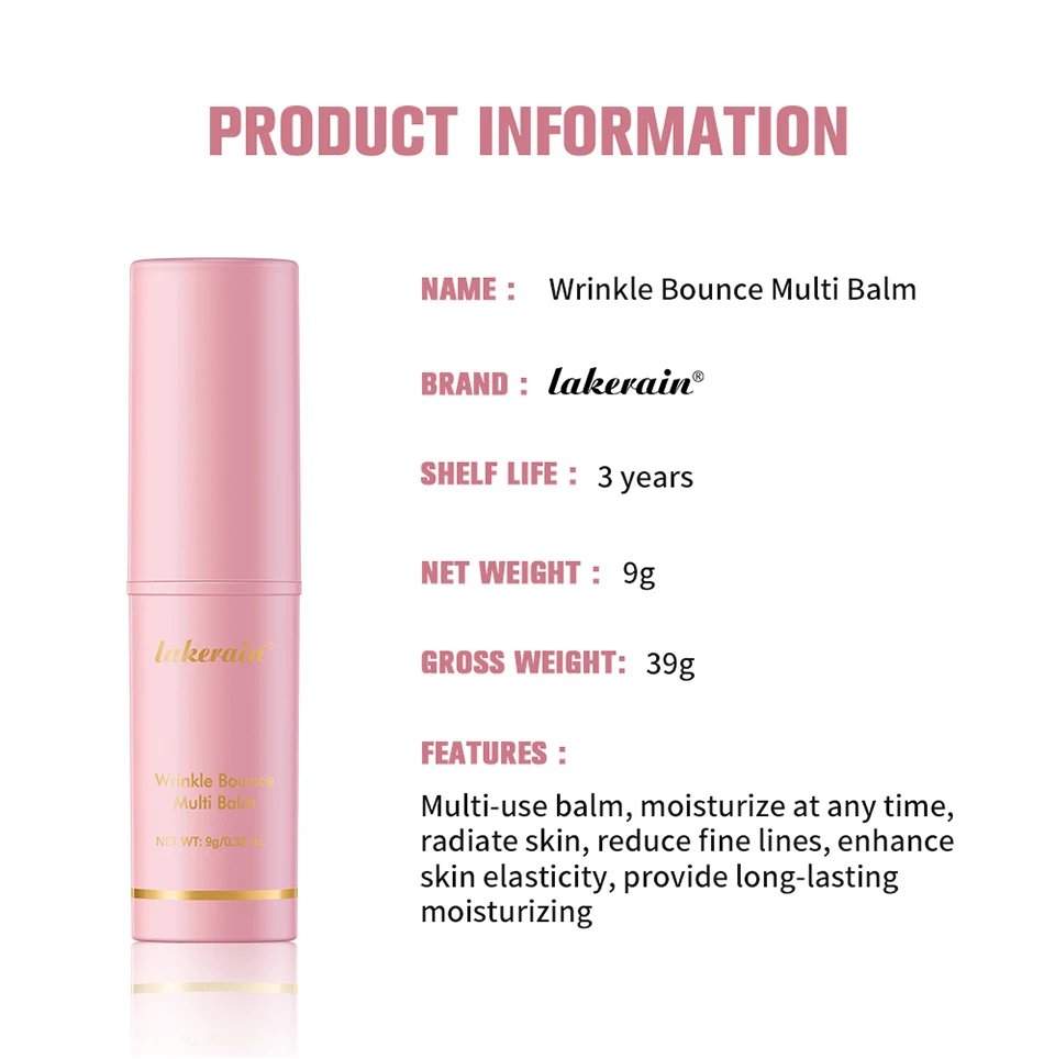 Wrinkle Bounce Multi Balm Extract Deep Hydrating Facial Skin Multi-functional Pink Balm Stick Skin Care Makeup Base Products Wrinkle Bounce Multi Balm Extract Deep Hydrating Facial Skin Multi-functional Pink Balm Stick Skin Care Makeup Base Products