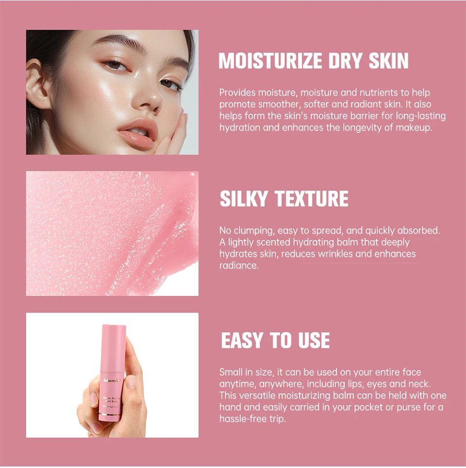 Wrinkle Bounce Multi Balm Extract Deep Hydrating Facial Skin Multi-functional Pink Balm Stick Skin Care Makeup Base Products Wrinkle Bounce Multi Balm Extract Deep Hydrating Facial Skin Multi-functional Pink Balm Stick Skin Care Makeup Base Products