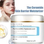 Ceramide Barrier Moisturizer Panthenol Hyaluronic Acid. Instantly Lifts Firms. Hydrates Smooths. Dry Sensitive Skin Relief.