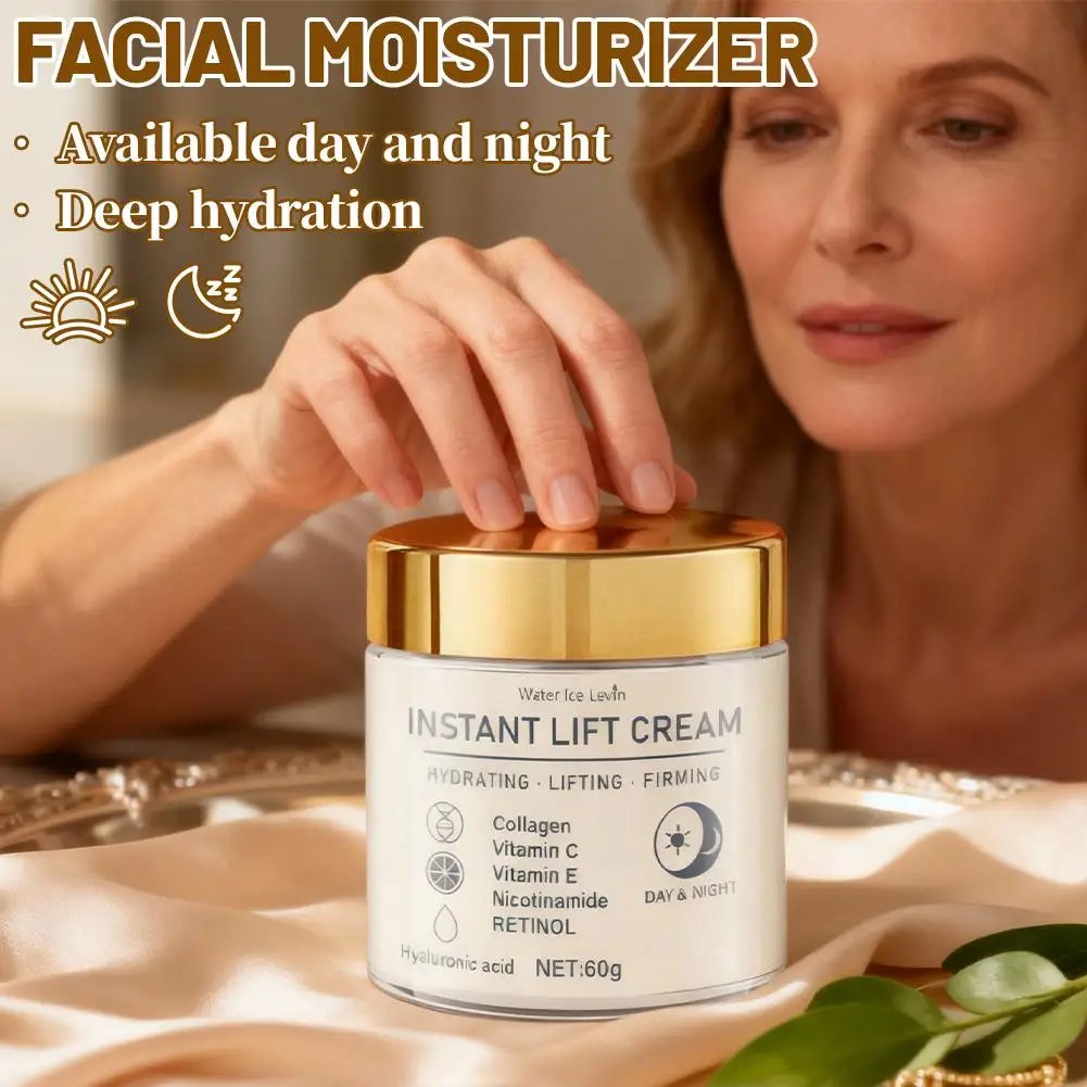 60g Instant Lift Face Cream Firming Skin Tightening Anti Wrinkle Collagen Hyaluronic Acid Hydrating Nourishing Facial Moisturize 60g Instant Lift Face Cream Firming Skin Tightening Anti Wrinkle Collagen Hyaluronic Acid Hydrating Nourishing Facial Moisturize