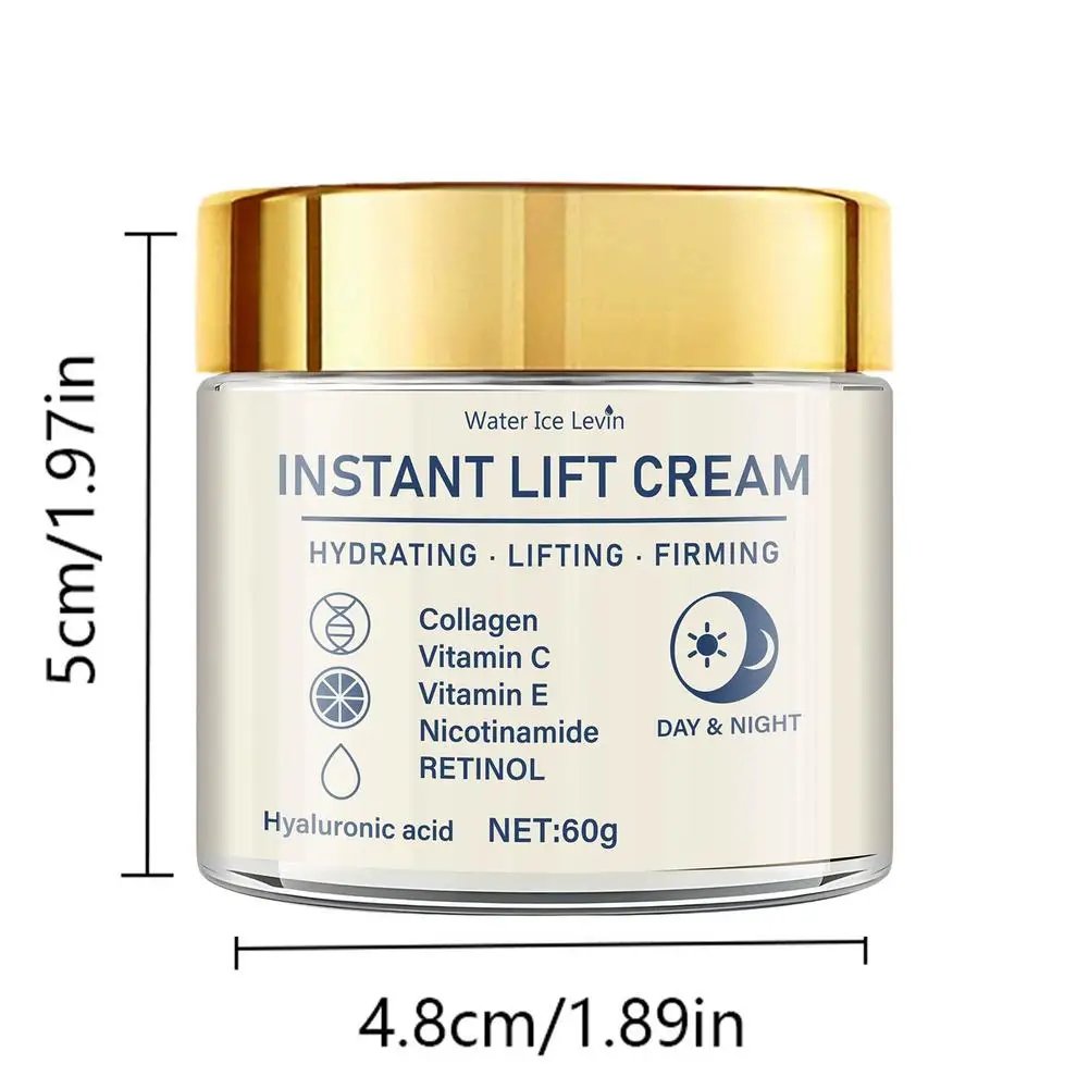 60g Instant Lift Face Cream Firming Skin Tightening Anti Wrinkle Collagen Hyaluronic Acid Hydrating Nourishing Facial Moisturize 60g Instant Lift Face Cream Firming Skin Tightening Anti Wrinkle Collagen Hyaluronic Acid Hydrating Nourishing Facial Moisturize