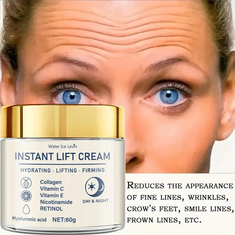 60g Instant Lift Face Cream Firming Skin Tightening Anti Wrinkle Collagen Hyaluronic Acid Hydrating Nourishing Facial Moisturize 60g Instant Lift Face Cream Firming Skin Tightening Anti Wrinkle Collagen Hyaluronic Acid Hydrating Nourishing Facial Moisturize