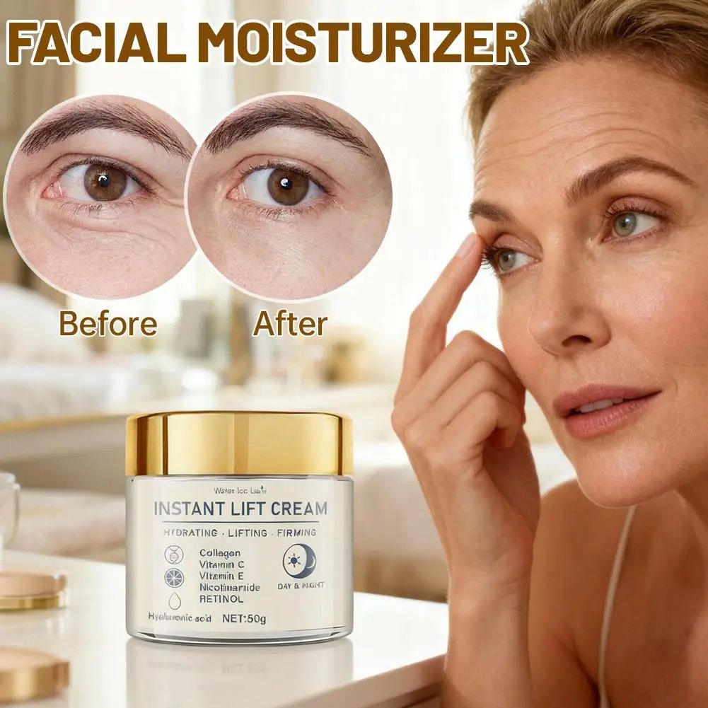 60g Instant Lift Face Cream Firming Skin Tightening Anti Wrinkle Collagen Hyaluronic Acid Hydrating Nourishing Facial Moisturize 60g Instant Lift Face Cream Firming Skin Tightening Anti Wrinkle Collagen Hyaluronic Acid Hydrating Nourishing Facial Moisturize