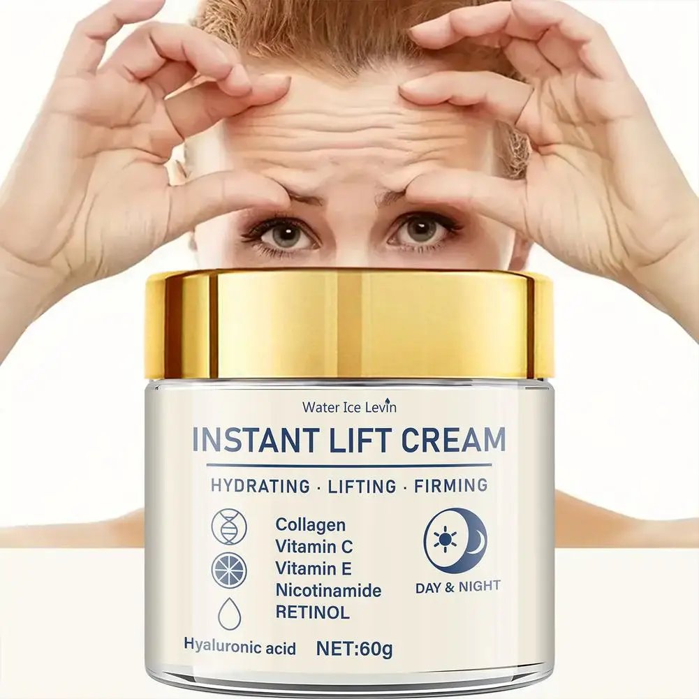 60g Instant Lift Face Cream Firming Skin Tightening Anti Wrinkle Collagen Hyaluronic Acid Hydrating Nourishing Facial Moisturize 60g Instant Lift Face Cream Firming Skin Tightening Anti Wrinkle Collagen Hyaluronic Acid Hydrating Nourishing Facial Moisturize