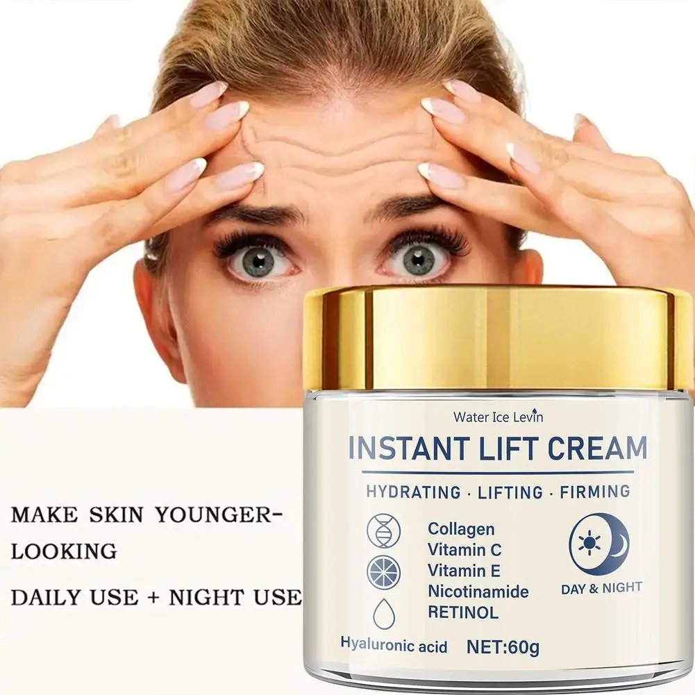 60g Instant Lift Face Cream Firming Skin Tightening Anti Wrinkle Collagen Hyaluronic Acid Hydrating Nourishing Facial Moisturize 60g Instant Lift Face Cream Firming Skin Tightening Anti Wrinkle Collagen Hyaluronic Acid Hydrating Nourishing Facial Moisturize