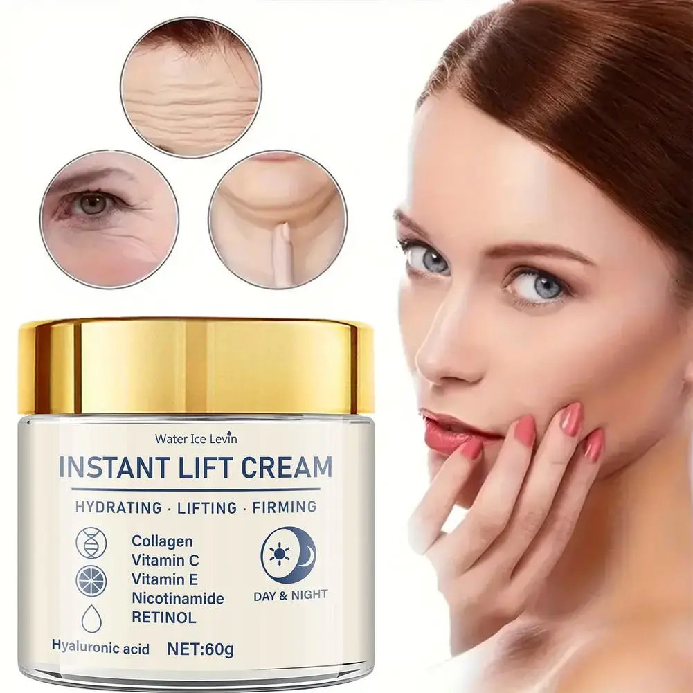 60g Instant Lift Face Cream Firming Skin Tightening Anti Wrinkle Collagen Hyaluronic Acid Hydrating Nourishing Facial Moisturize 60g Instant Lift Face Cream Firming Skin Tightening Anti Wrinkle Collagen Hyaluronic Acid Hydrating Nourishing Facial Moisturize