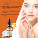 Vitamin C Facial Essence Fade Dark Spots Eliminate Freckles Acne Marks Repair Smooth Skin Care Hyaluronic Acid Brightening Serum - Image 5