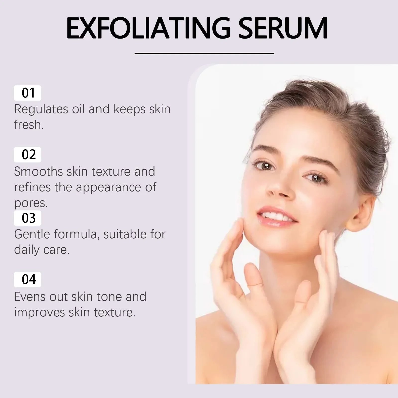 Exfoliating Serum Anti Acne Reliece Dryness Shrink Pores Remove Dead Skin Brightening Lactic Acid Serum Nourishing Face Essence