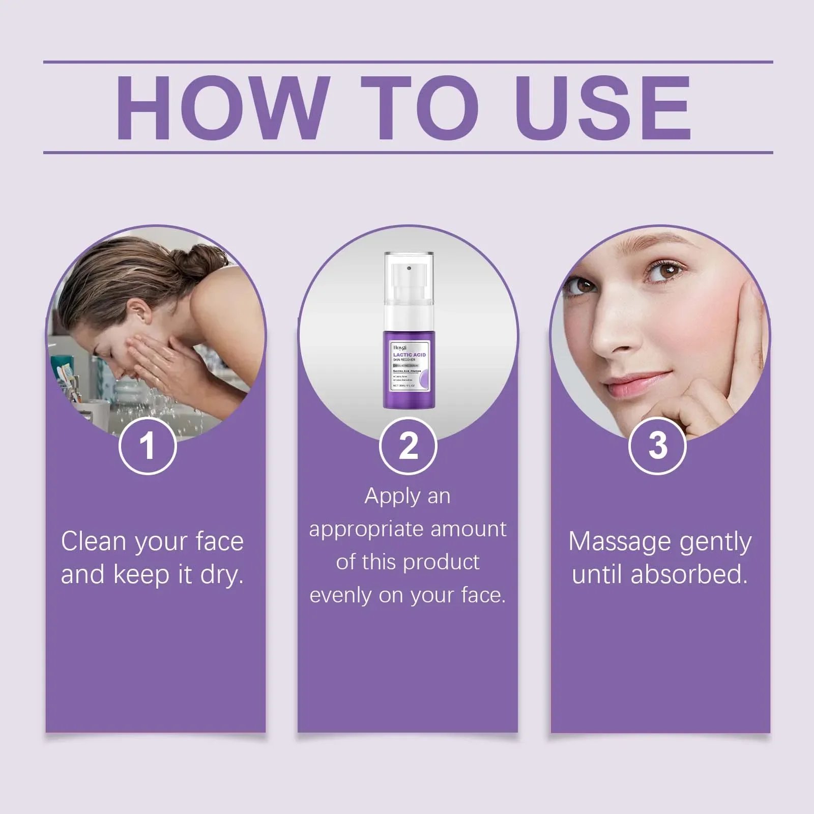 Exfoliating Serum Anti Acne Reliece Dryness Shrink Pores Remove Dead Skin Brightening Lactic Acid Serum Nourishing Face Essence