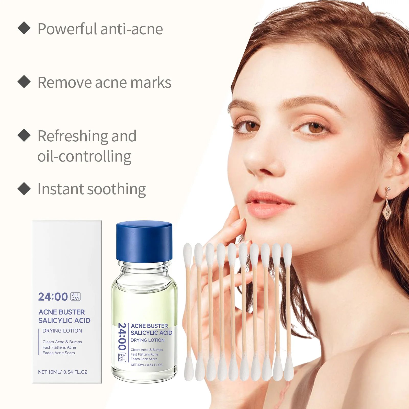 Salicylic Acid Drying Lotion Face Serum with Cotton Swab– Reduce Pimples & Breakouts Fade Acne Scars Minimize Pores Skin Renewal Salicylic Acid Drying Lotion Face Serum with Cotton Swab– Reduce Pimples & Breakouts Fade Acne Scars Minimize Pores Skin Renewal