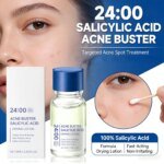 Salicylic Acid Drying Lotion Face Serum with Cotton Swab– Reduce Pimples & Breakouts Fade Acne Scars Minimize Pores Skin Renewal