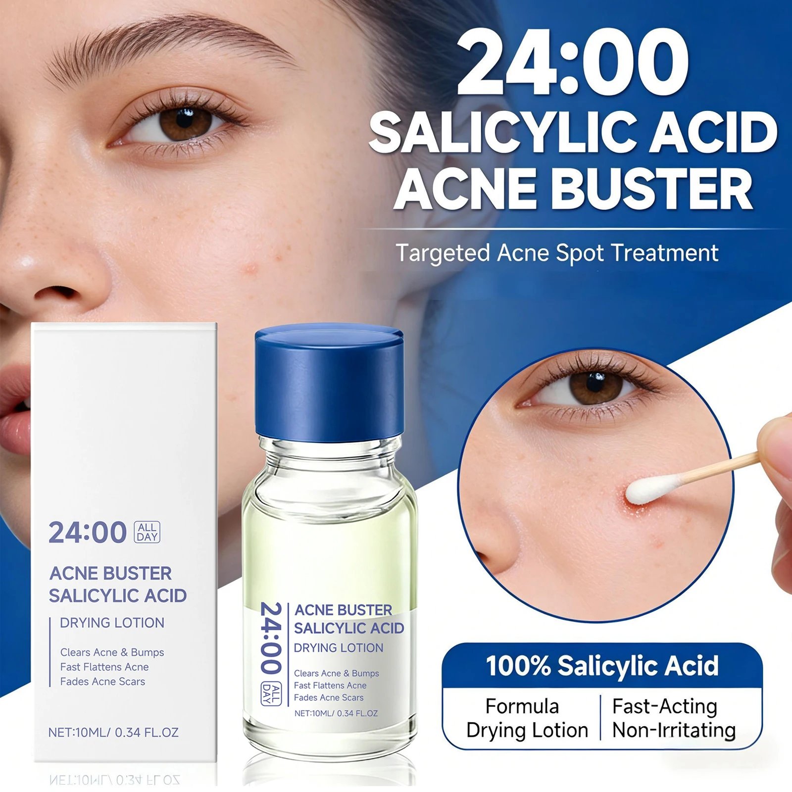 23944-7ypjti.jpg Salicylic Acid Drying Lotion Face Serum with Cotton Swab– Reduce Pimples & Breakouts Fade Acne Scars Minimize Pores Skin Renewal - Image 1