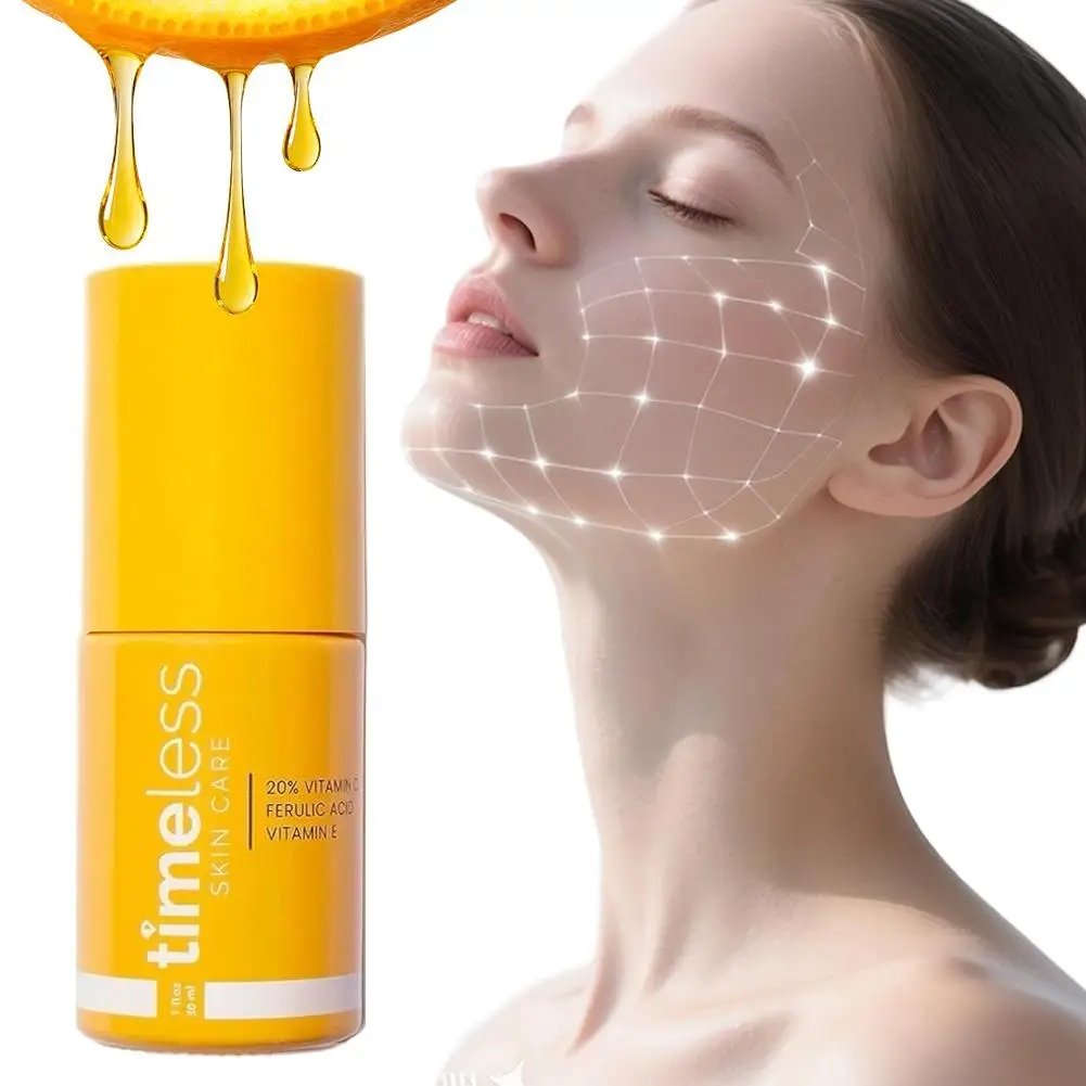 Timeless VC Serum with Ferulic Acid Antioxidant Wrinkle Resistant Hydrating Firming Reduce Fine Lines Essence for Brightens Skin Timeless VC Serum with Ferulic Acid Antioxidant Wrinkle Resistant Hydrating Firming Reduce Fine Lines Essence for Brightens Skin