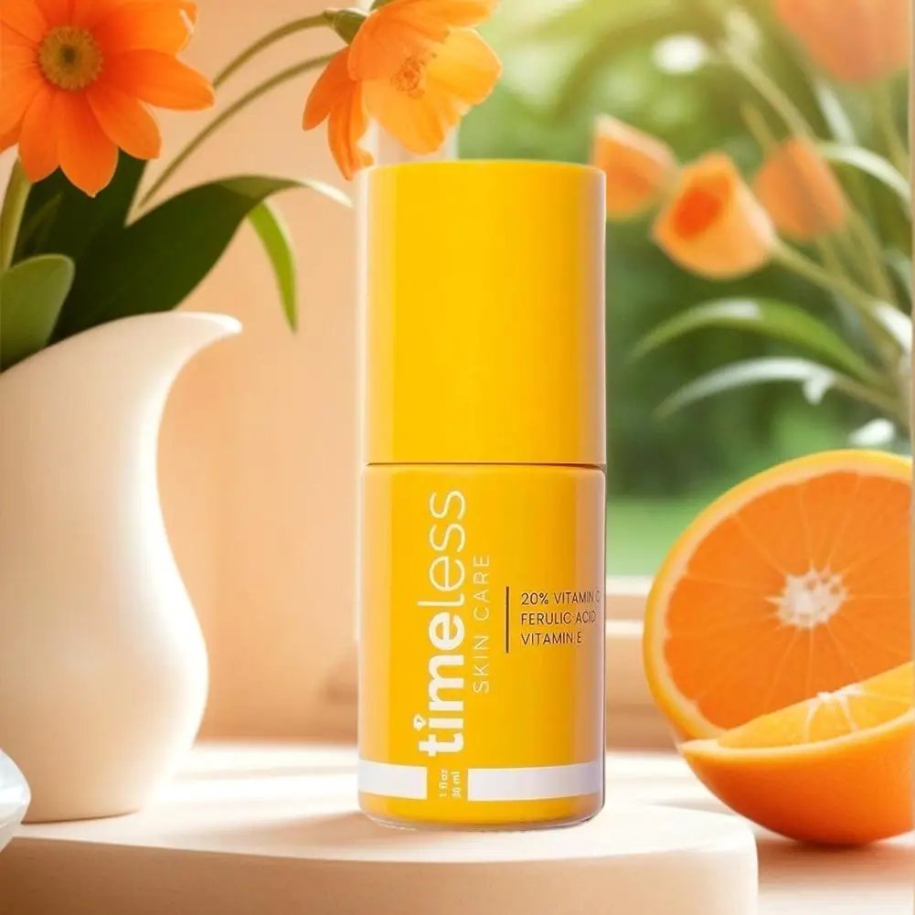 Timeless VC Serum with Ferulic Acid Antioxidant Wrinkle Resistant Hydrating Firming Reduce Fine Lines Essence for Brightens Skin Timeless VC Serum with Ferulic Acid Antioxidant Wrinkle Resistant Hydrating Firming Reduce Fine Lines Essence for Brightens Skin