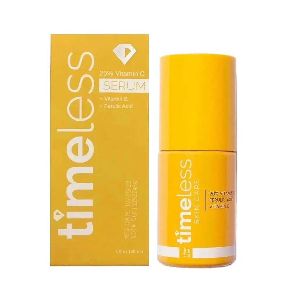 Timeless VC Serum with Ferulic Acid Antioxidant Wrinkle Resistant Hydrating Firming Reduce Fine Lines Essence for Brightens Skin Timeless VC Serum with Ferulic Acid Antioxidant Wrinkle Resistant Hydrating Firming Reduce Fine Lines Essence for Brightens Skin