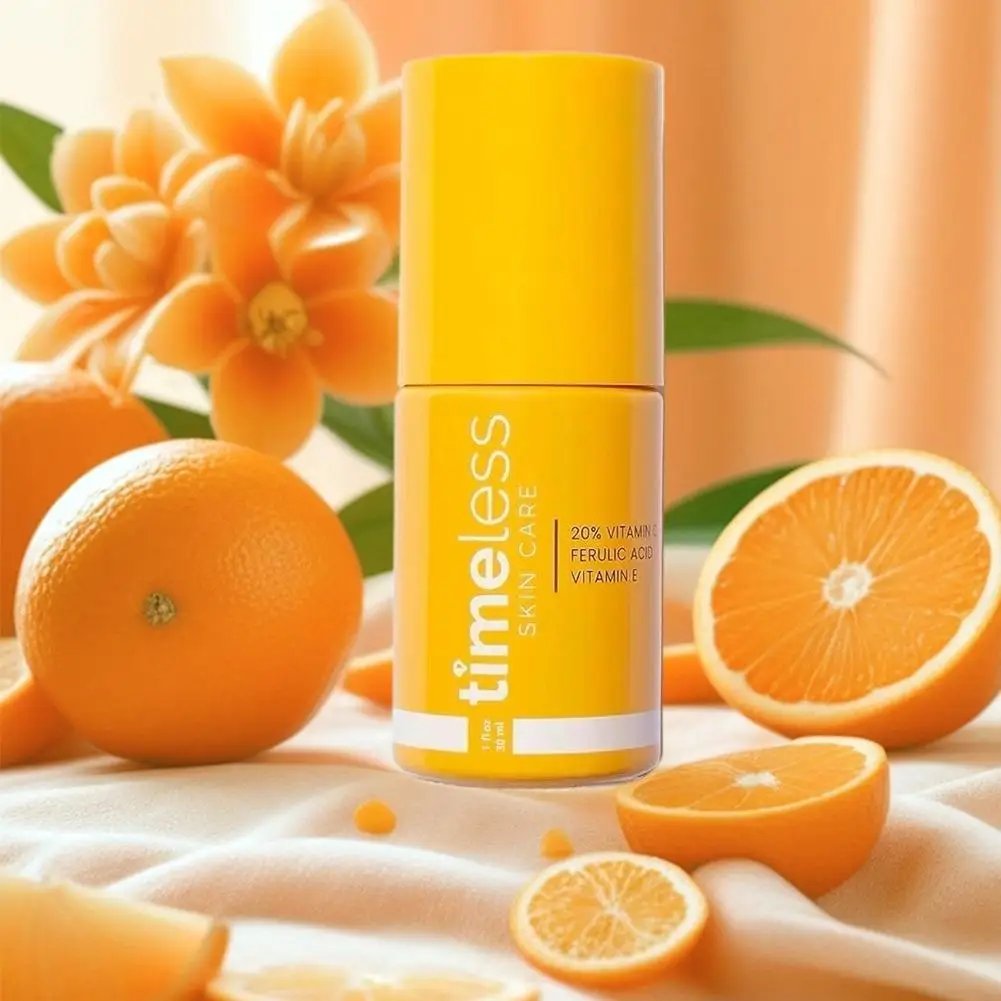 Timeless VC Serum with Ferulic Acid Antioxidant Wrinkle Resistant Hydrating Firming Reduce Fine Lines Essence for Brightens Skin Timeless VC Serum with Ferulic Acid Antioxidant Wrinkle Resistant Hydrating Firming Reduce Fine Lines Essence for Brightens Skin