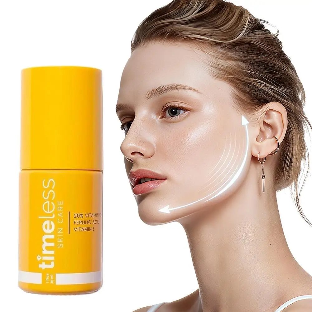 Timeless VC Serum with Ferulic Acid Antioxidant Wrinkle Resistant Hydrating Firming Reduce Fine Lines Essence for Brightens Skin Timeless VC Serum with Ferulic Acid Antioxidant Wrinkle Resistant Hydrating Firming Reduce Fine Lines Essence for Brightens Skin
