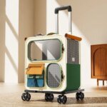 Rolling Cat Carrier with Wheels for Large Cats Small Dogs Up To 10kg  Ideal for Travel Walking and Camping Cat Handbag Dog Bag