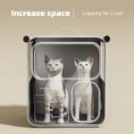 Rolling Cat Carrier with Wheels for Large Cats Small Dogs Up To 10kg  Ideal for Travel Walking and Camping Cat Handbag Dog Bag - Image 4