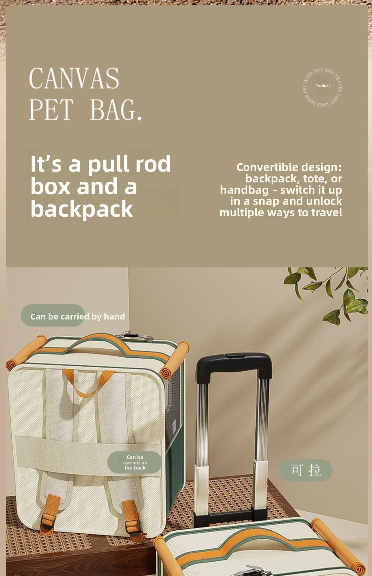 Rolling Cat Carrier with Wheels for Large Cats Small Dogs Up To 10kg Ideal for Travel Walking and Camping Cat Handbag Dog Bag Rolling Cat Carrier with Wheels for Large Cats Small Dogs Up To 10kg Ideal for Travel Walking and Camping Cat Handbag Dog Bag