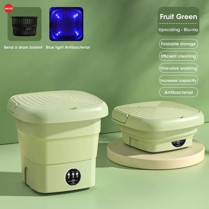 Mini Portable Folding Washing Machine Centrifuge Dehydration Barrel for Underwear Sock Clothes