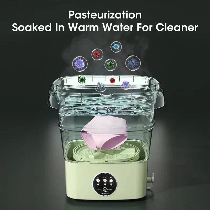 Mini Portable Folding Washing Machine Centrifuge Dehydration Barrel for Underwear Sock Clothes