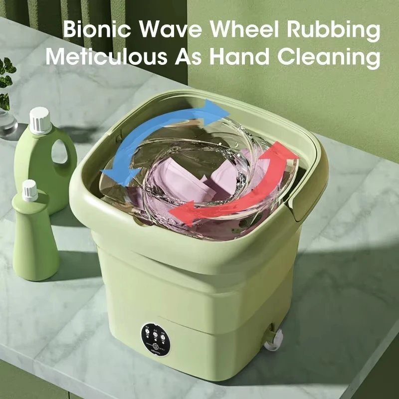 Mini Portable Folding Washing Machine Centrifuge Dehydration Barrel for Underwear Sock Clothes
