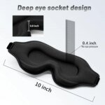 Sleep Eye Mask for Men Women, Lash Extensions 3D Sleeping Mask, Travel Blackout Night Blindfold Eye Shade Cover with Adjustable - Image 3