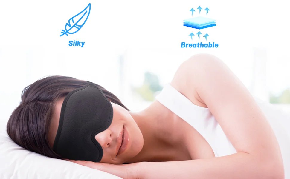 Sleep Eye Mask for Men Women, Lash Extensions 3D Sleeping Mask, Travel Blackout Night Blindfold Eye Shade Cover with Adjustable Sleep Eye Mask for Men Women, Lash Extensions 3D Sleeping Mask, Travel Blackout Night Blindfold Eye Shade Cover with Adjustable