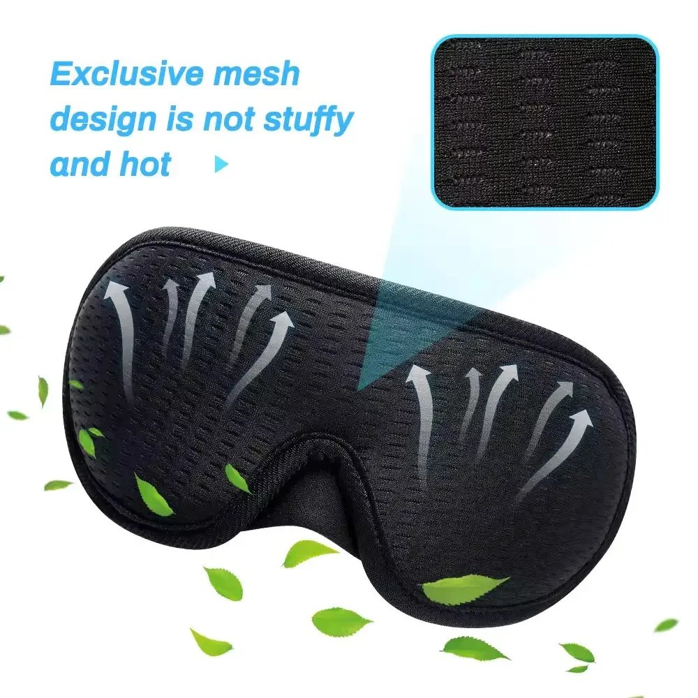 3D Sleeping Mask Block Out Light Soft Padded Sleep Mask For Eyes Slaapmasker Eye Shade Blindfold Sleeping Aid Face Mask Eyepatch