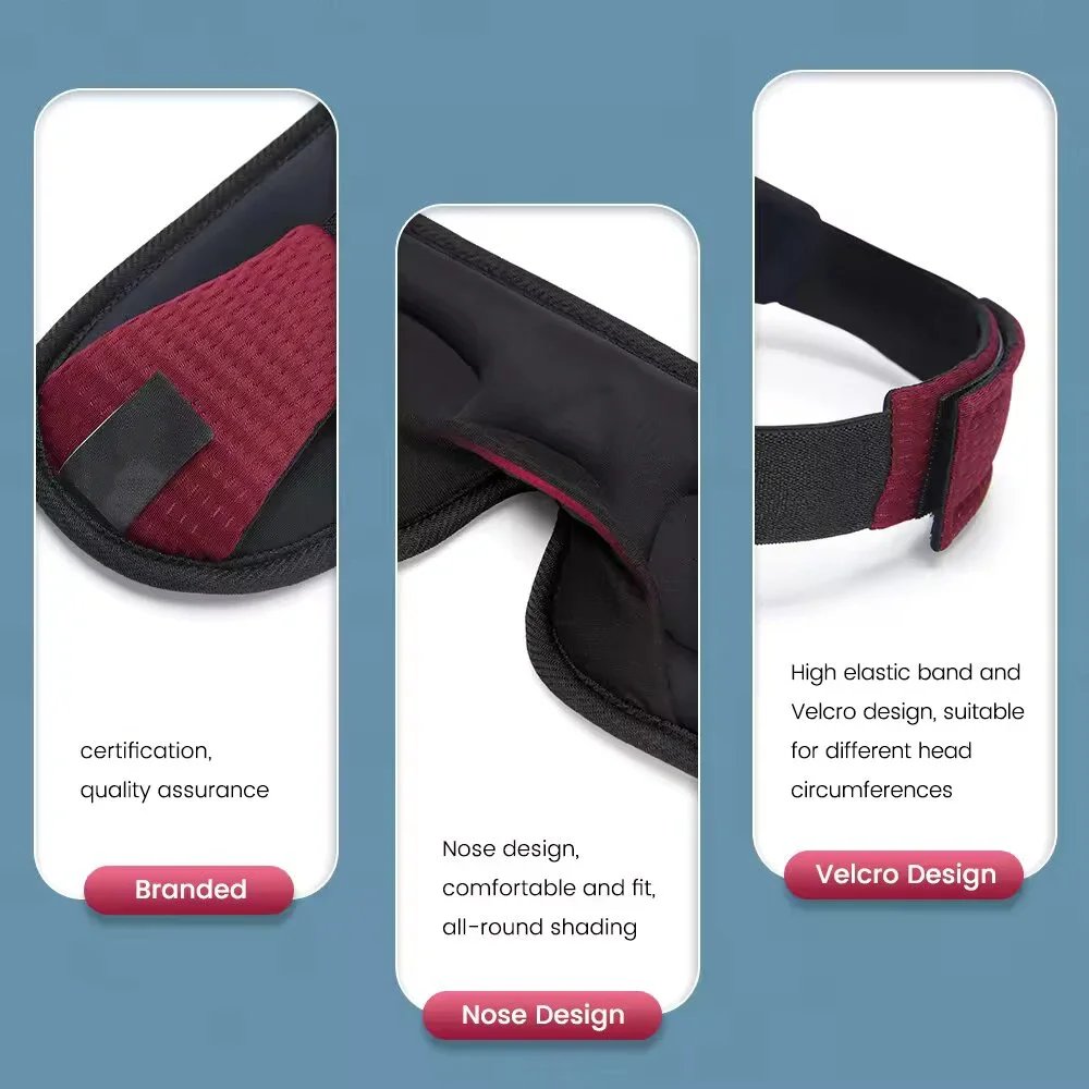 3D Sleeping Mask Block Out Light Soft Padded Sleep Mask For Eyes Slaapmasker Eye Shade Blindfold Sleeping Aid Face Mask Eyepatch