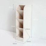 4Grid Macaron Color Oblique Insertion Desktop Organizer Pen Holder Pencil Makeup Brush Storage Box School Stationery - Image 6