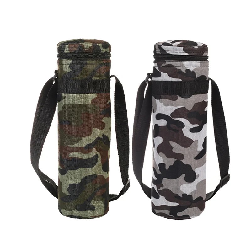 Portable Oxford Cloth Circular Insulated Bottle, Cooler Bags, Camping Accessories, Water Bottle Bag, 1.5L