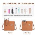 Purse Cup Holder Bag with Strap- Outdoor Portable Crossbody Water Bottle Storage Bag for Stanley Cup Tumbler 40 oz - Image 4